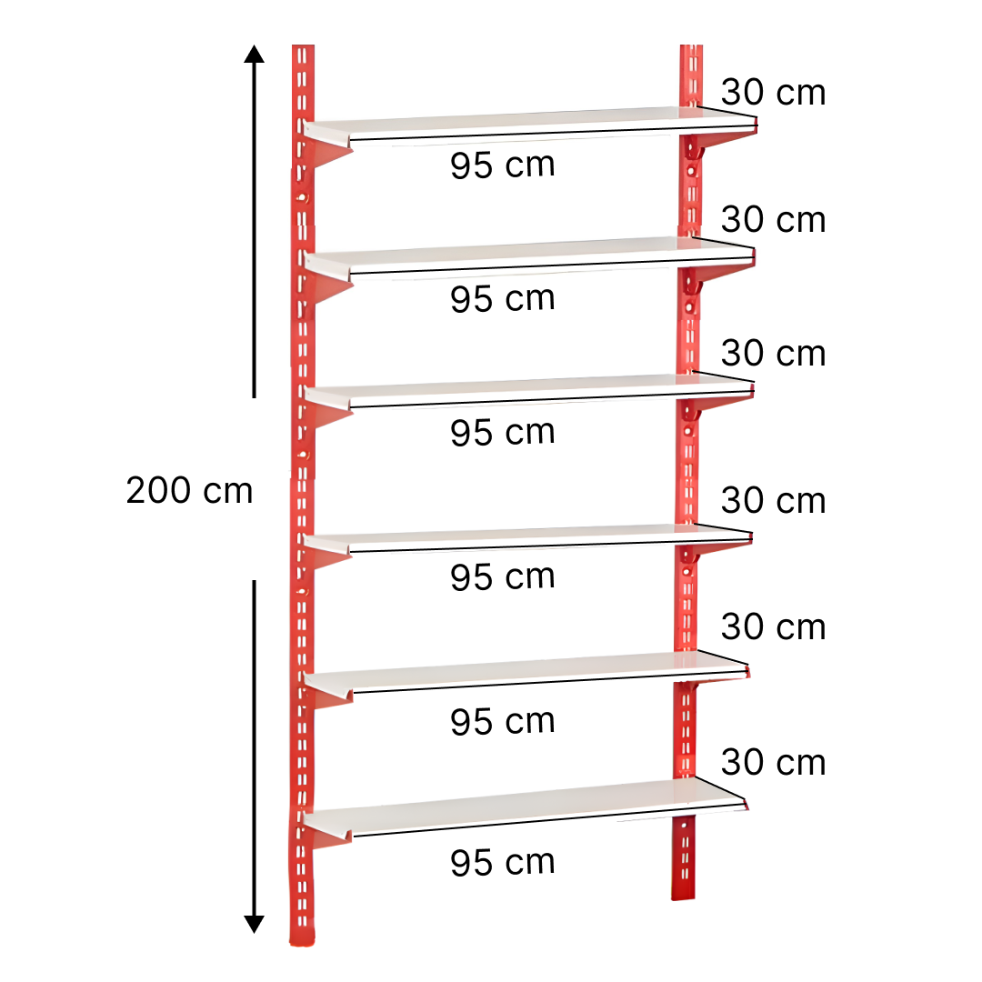 قفسه-سوپری-5-طبقه-سایز-95x40-ارتفاع-300-1 قفسه سوپری 6 طبقه سایز 95×30 ارتفاع 300 سانتی متر - Image 1